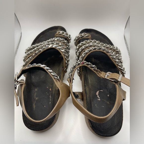 Sam Edelman Circus Gladiator Cork Chain Strappy Sandals Boho Womens 9 Open Toe - Picture 2 of 9